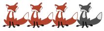 3 foxes