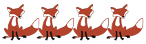 4 stocky foxes (for movies)
